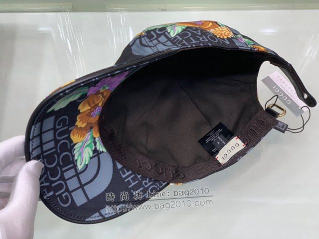 Gucci北面聯名款帽子 古馳男女同款小碎花棒球帽鴨舌帽  mm1718